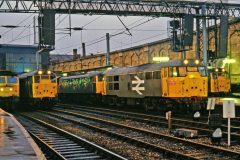  BR class 31 piloting a BR class 85 25Kv electric loco, Carlisle