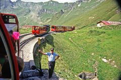 The passing loop, Planalp on the Brienzer Rothorn Railway