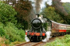 GWR no.4247 Passes Charlie's Gate on the Bodmin & Wenford railway